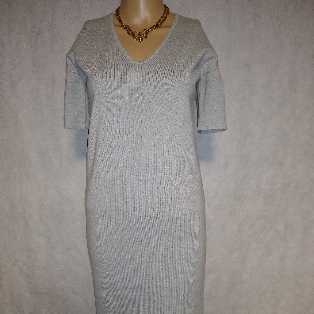 Lauren Ralph Lauren Bell Sleeve Gray Dress Nwt